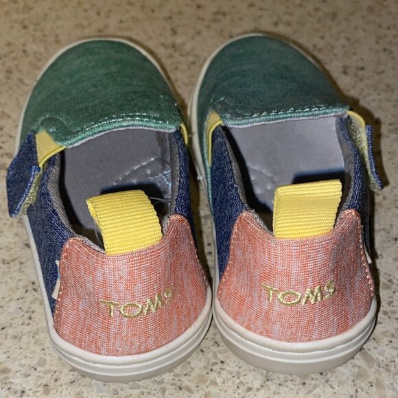 Toms Luca Mint Multi Repreve Melange Knit Shoes for Kids - Picture 2 of 7